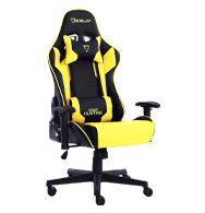 silla gamer amarilla con negro