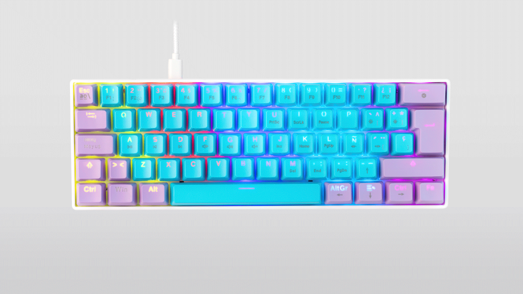 teclado mecanico azul