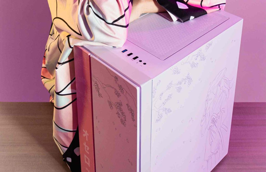 gabinete gamer rosa otaku
