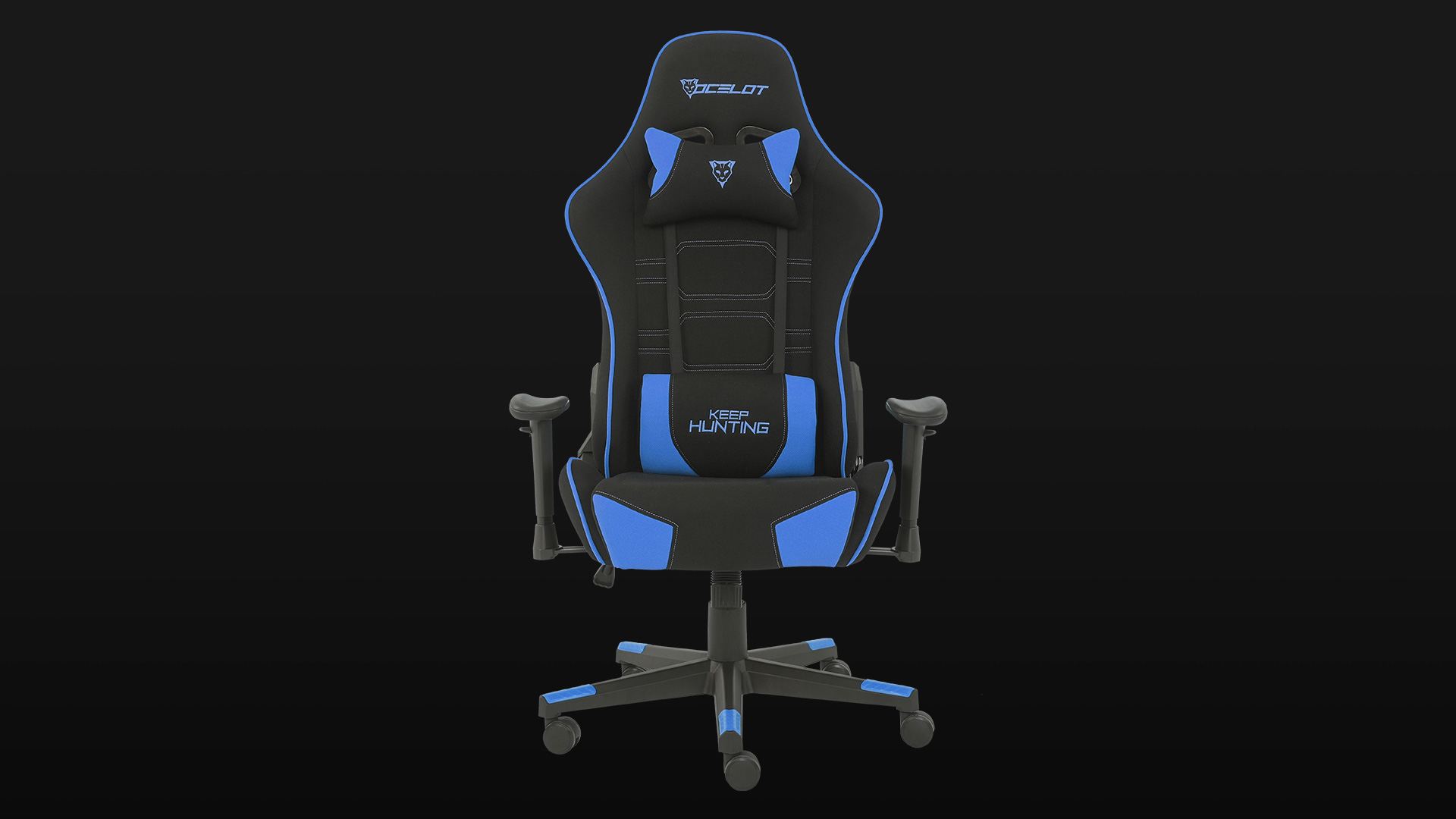 silla gamer azul de tela