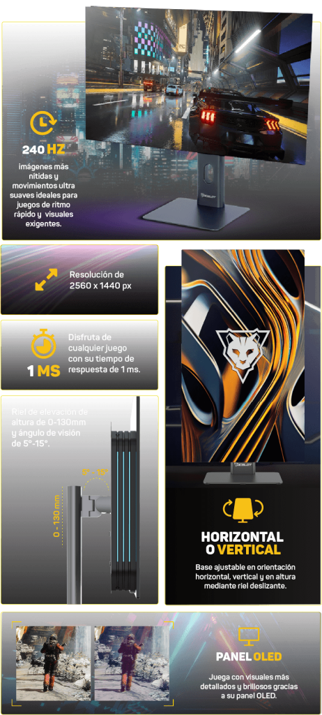 especificaciones monitor gamer